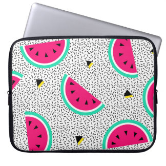 Funda Para Portátil Triángulos de sandía: textura de verano retro.