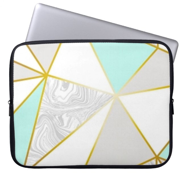 Funda Para Portátil Triángulos geométricos modernos (Frente)