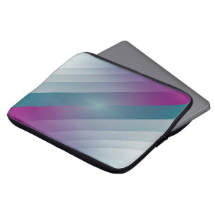 Funda Para Portátil Triángulos grises magenta verde azulados