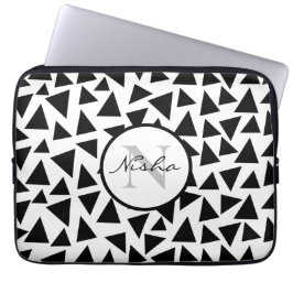 Funda Para Portátil Triángulos negros personalizados