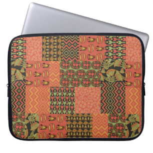 Funda para portátil Tribal Faux Patchwork