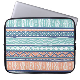 Funda Para Portátil Tribual Pastel Navajo: patrón sin costuras.