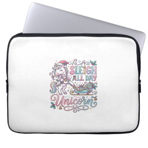 Funda Para Portátil Trineo de Unicornio Todo el Día Unicornio Adorable
