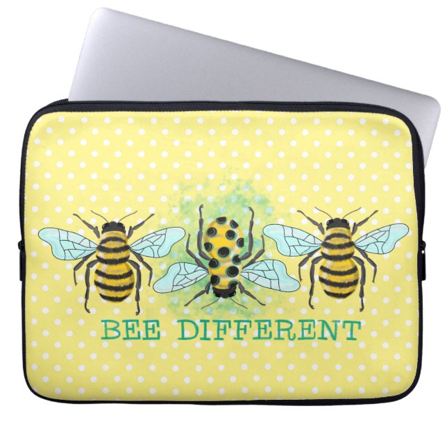Funda Para Portátil Trío de abejas bumble diferente (Frente)