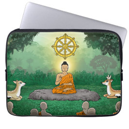 Funda Para Portátil Triple Gemas: Buda, Dharma, Sangha Laptop Sleeve