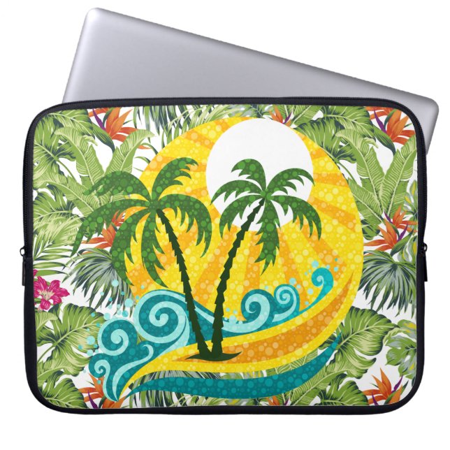 Funda Para Portátil Tropical (Frente)