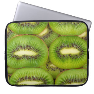 Funda Para Portátil trozos de kiwi frescos y maduros en castaño de gal