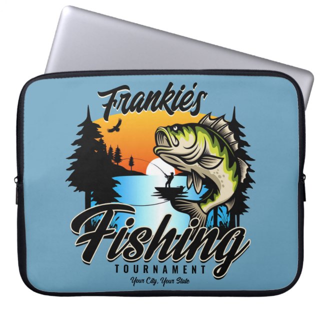 Funda Para Portátil Trucha de pescador de pesca personalizada (Frente)