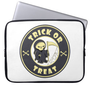 Funda Para Portátil Truco o tratar el carácter de pañal gris de Hallow