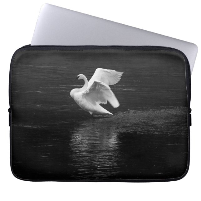 Funda Para Portátil Trumpeter Swan b/w (Frente)