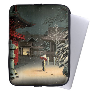 Funda Para Portátil Tsuchiya Koitsu - Nieve en el santuario de Nezu