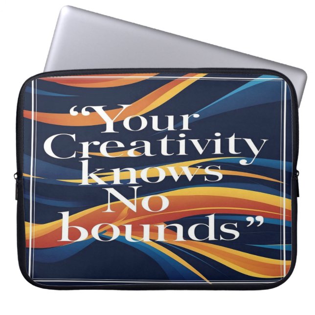 Funda Para Portátil Tu creatividad no tiene límites (Frente)