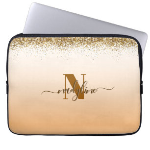 Funda Para Portátil Tu nombre y la primera letra del nombre personaliz