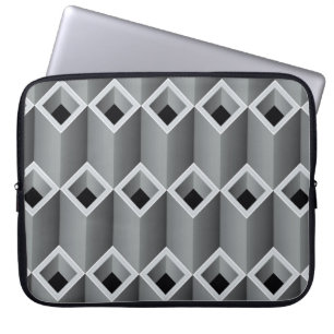 Funda Para Portátil Tuberías grises encima de las otras - fondo transp