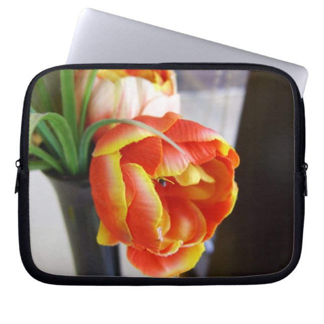 Funda Para Portátil Tulipán de seda (Frente)