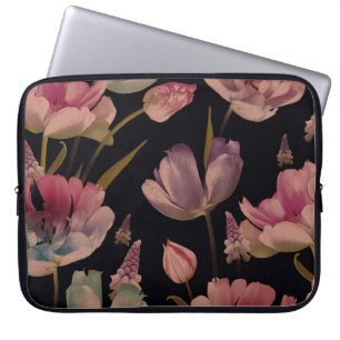 Funda Para Portátil Tulipanes florales, moscari: sin soldadura vintage
