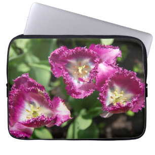 Funda Para Portátil Tulipanes morados lindos en el jardín
