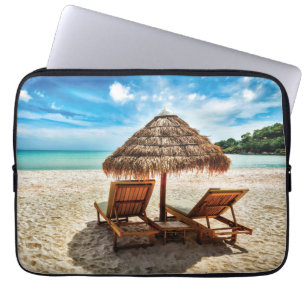 Funda Para Portátil Tumbonas en la playa