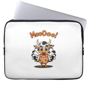 Funda Para Portátil Turco Moo Cow Cstume Bastante Gracioso Día de Acci