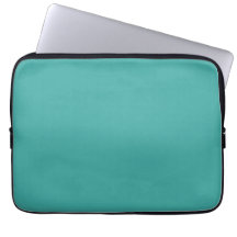 Funda para portátil turquesa con ribete negro