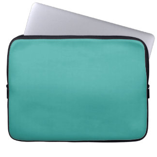 Funda para portátil turquesa con ribete negro