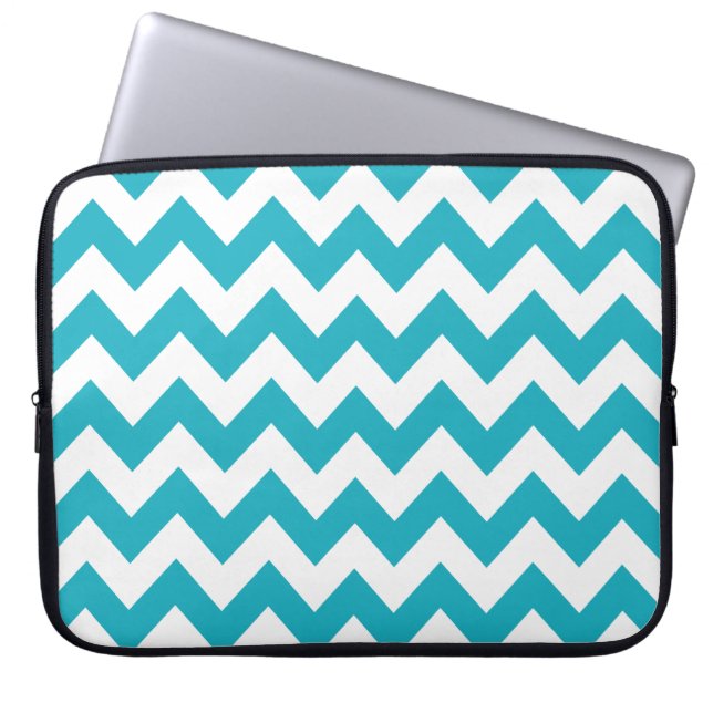 Funda Para Portátil Turquoise Bold Chevron (Frente)