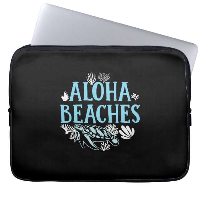 Funda Para Portátil Turtle Lover | Playas de Aloha (Frente)