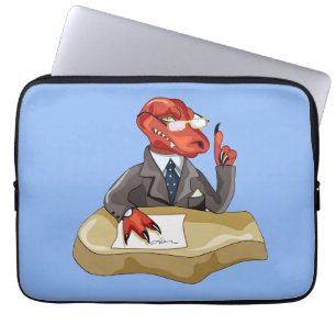 Funda Para Portátil Tyrannosaurus Rex Jefe Sentado En Un Escritorio. 2