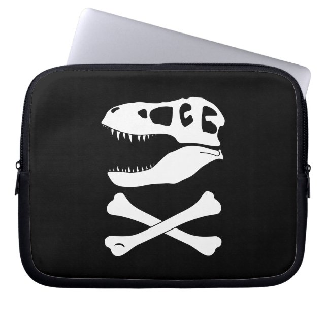 Funda Para Portátil Tyrannosaurus rex Jolly Roger Bandera Pirata (Frente)