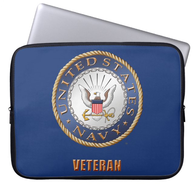 Funda Para Portátil U.S. Bolso de la electrónica del veterano de la (Frente)