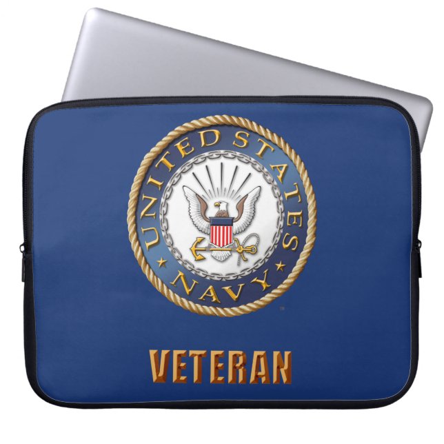 Funda Para Portátil U.S. Bolso de la electrónica del veterano de la (Frente)