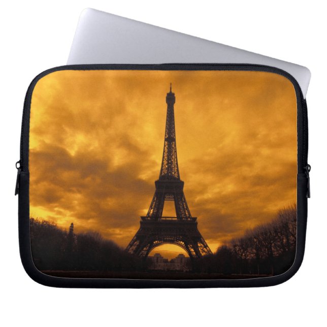 Funda Para Portátil UE, Francia, París. Torre Eiffel. (Frente)