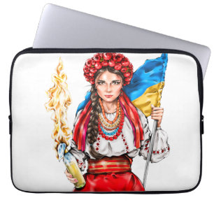 Funda Para Portátil Ukrainian Girl Fighting for Freedom T-Shirt Long A