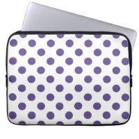 Ultra violet polka dots on white