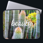 Funda Para Portátil Un Cacti Verde difuso y un guión de belleza fotogr<br><div class="desc">Los caciques prosperan en las condiciones más difíciles del desierto. Sueño con los días soleados y la belleza de un jardín de verano cuando utilice esta impresionante manga de neopreno fotográfica. Esta funda portátil tiene tres tamaños: 15", 13" y 10". Hace un gran regalo para alguien especial! Usted puede personalizar...</div>