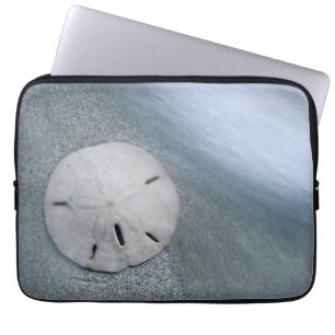 Funda Para Portátil Un dólar de arena en la playa Isla Sanibel, Flor