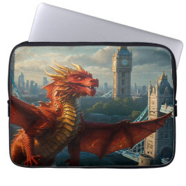 Funda Para Portátil Un dragón escocés rojo venera a Londres