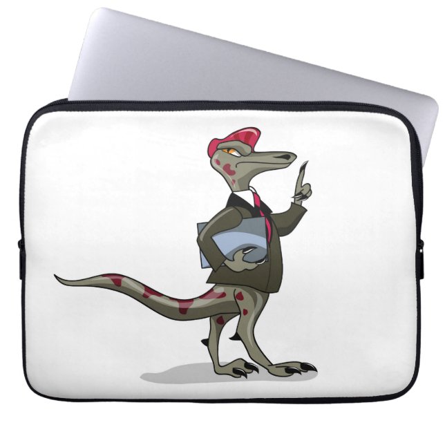 Funda Para Portátil Un empleado de Iguanodon Personalizado. (Frente)