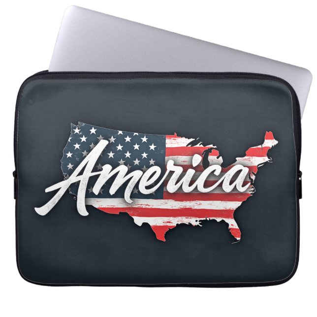 Funda Para Portátil Un funda portátil con Estados Unidos (Frente)