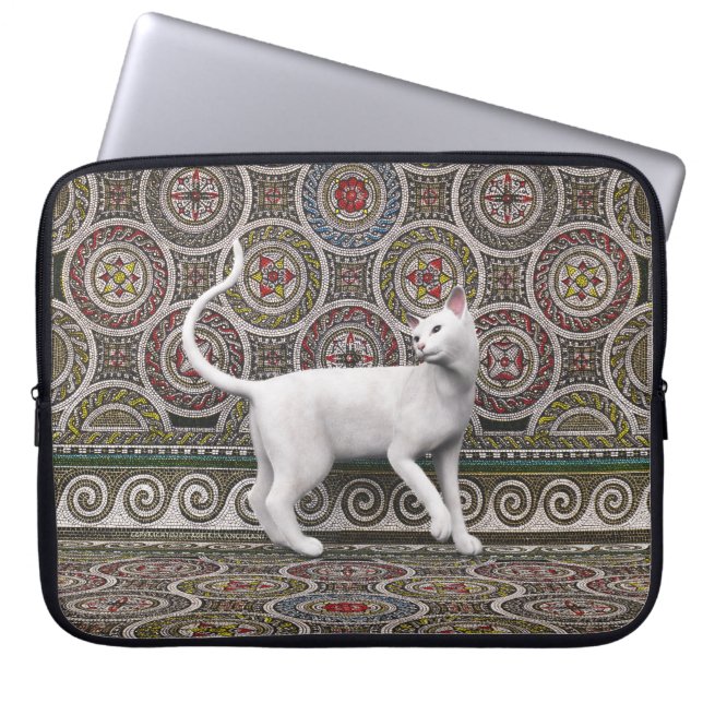Funda Para Portátil Un gato en la manga del portátil mosaico (Frente)