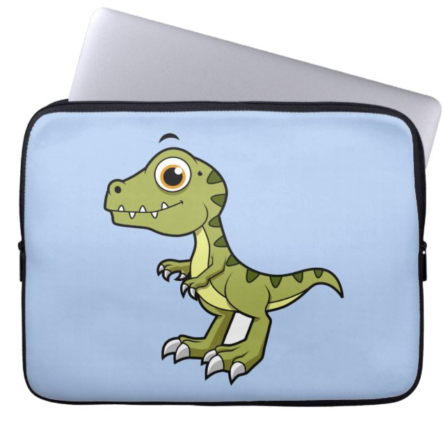 Funda Para Portátil Un Ilustracion Agradable De Un Rex Tirrannosauro. (Frente)