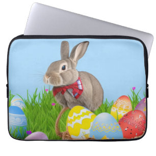 Funda Para Portátil Un lindo conejo de Pascua para un ánimo positivo