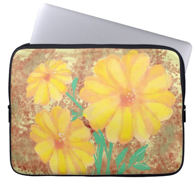 Funda Para Portátil Un lugar tranquilo y lleno de flores (Frente)