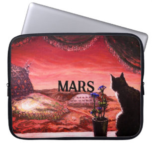 Funda Para Portátil Un nuevo mundo entero - Ciencia Ficción - Gato en