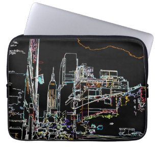 Funda Para Portátil Un paisaje colorido en Manhattan