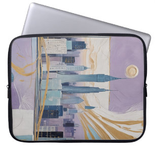 Funda Para Portátil Un paisaje urbano lunar