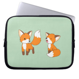 Funda Para Portátil Un par de pequeños zorrillos comestibles en verde