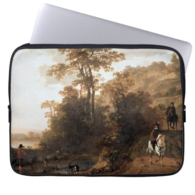 Funda Para Portátil Un paseo nocturno cerca de un río Aelbert Cuyp (Frente)