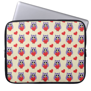Funda Para Portátil Un patrón de amor de búho