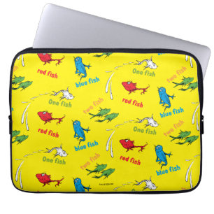 Funda Para Portátil Un pez dos peces patrón amarillo